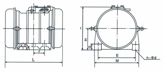TZDC振动电机外形图 TZDC振动电机外形图