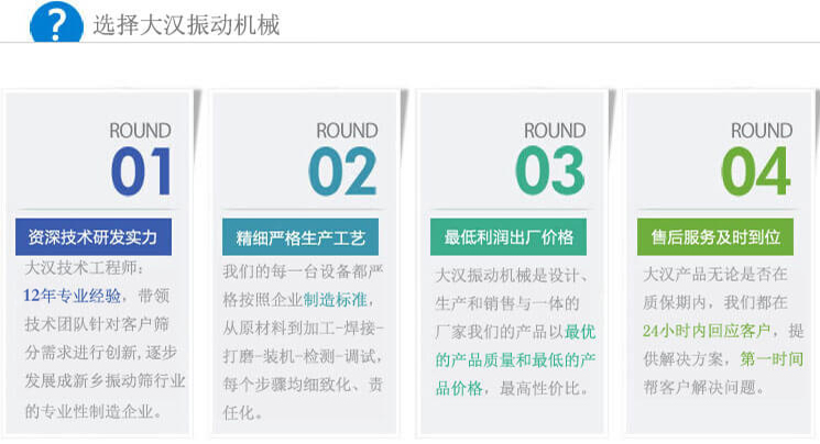 选择振动筛厂家大汉机械的理由 选择振动筛厂家大汉机械的理由