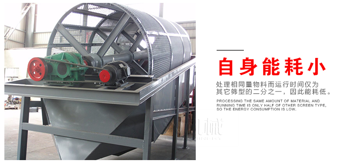 自身能耗小:处理相同物料而运行时间仅为其他筛型的二分之一