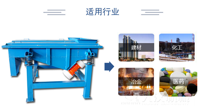 单层直线振动筛主要适用行业